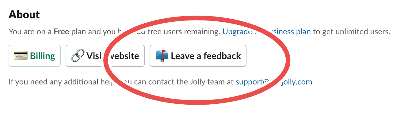 Feedback modal