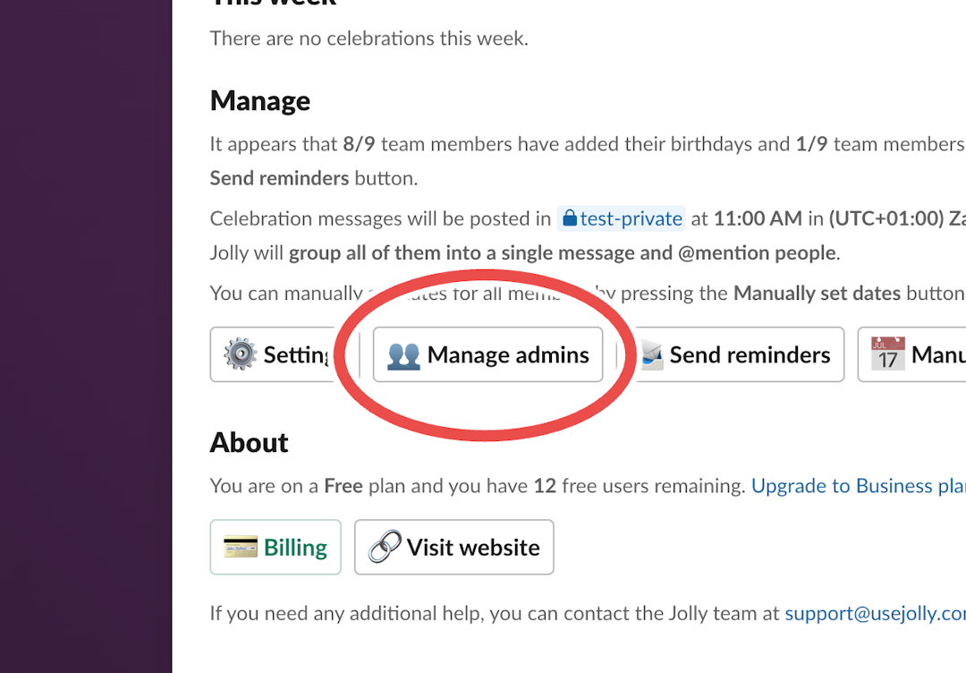 Manage your team's admins